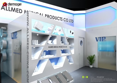奧美醫(yī)療展臺圖文設(shè)計 專業(yè)與視覺的完美融合